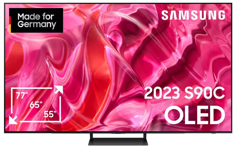 Der Fernseher Samsung S90C OLED ist die perfekte Wahl, da seine OLED-Technologie atemberaubende Kontraste und Farben liefert. Besonders in dunklen Räumen entfaltet er seine Stärken.